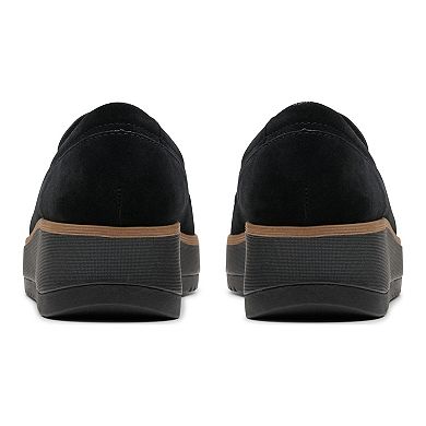 Clarks Zylah Sky Women's Suede Wedge Shoes