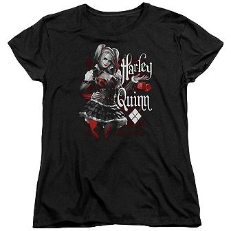 Batman Arkham Knight Dice Short Sleeve Womens T-shirt