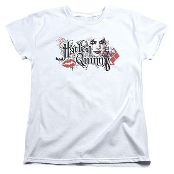 Batman Arkham Knight Lips Short Sleeve Womens T-shirt