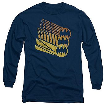 Batman Bat Signal Shapes Long Sleeve Adult T-shirt