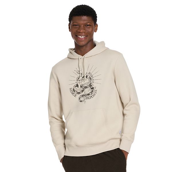 Men's Hurley Graphic Hooded Sweatshirt - Bone (S)