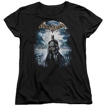 Batman Arkham Asylum Game Cover Short Sleeve Womens T-shirt