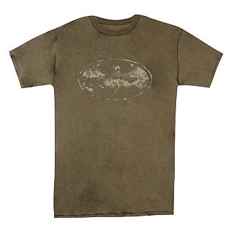 Batman Army Camo Shield Short Sleeve Adult T-shirt