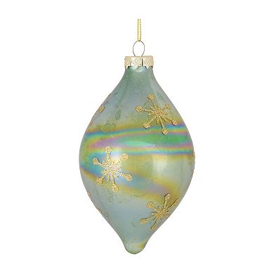 Irredescent Glass Snowflake Ornament (set Of 6)