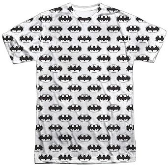 Batman Bats All Over Short Sleeve Adult 100% Poly Crew T-shirt
