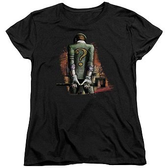 Batman Arkham City Riddler Convicted Short Sleeve Womens T-shirt