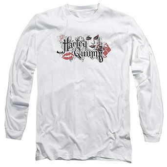 Batman Arkham Knight Lips Long Sleeve Adult T-shirt