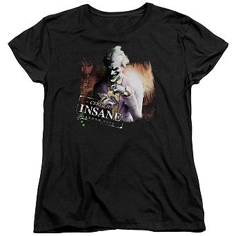 Batman Arkham City Certified Insane Short Sleeve Womens T-shirt