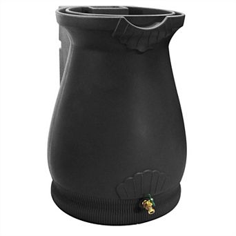 65-gallon Plastic Urn Rain Barrel With Planter Top