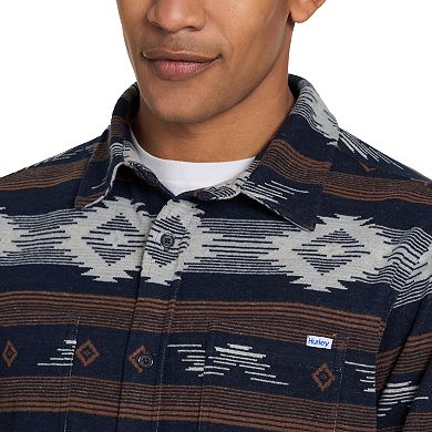 Men's Hurley Button Down Sweater Flannel