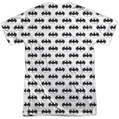 Batman Bats All Over Short Sleeve Adult 100% Poly Crew T-shirt