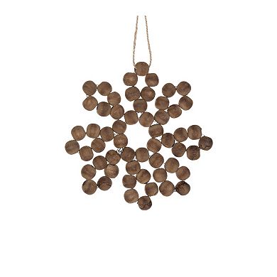 Wood Bead Snowflake Ornament (set Of 12)