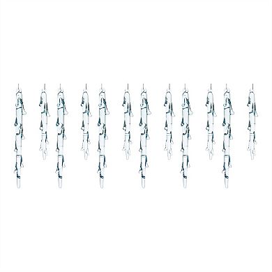 Melted Glass Icicle Drop Ornament (Set Of 12)