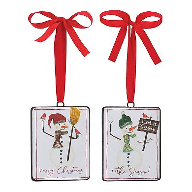 Snowman Sentiment Ornament (set Of 12)