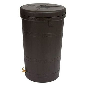 Dark Brown Single Spigot Eco 50-gallon Rain Barrel