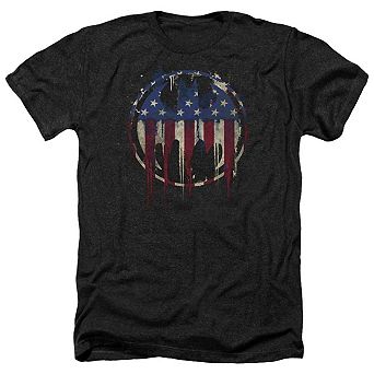 Batman Bleeding Signal Adult Heather T-shirt