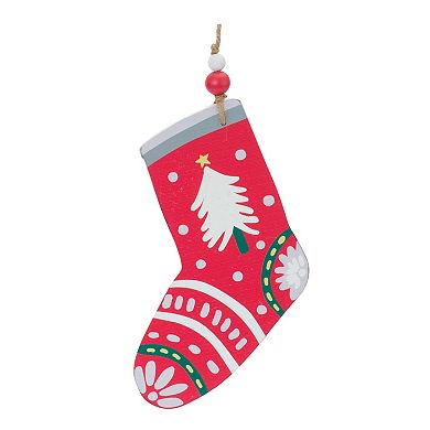 Wood Mitten And Stocking Ornaments (set Of 12)