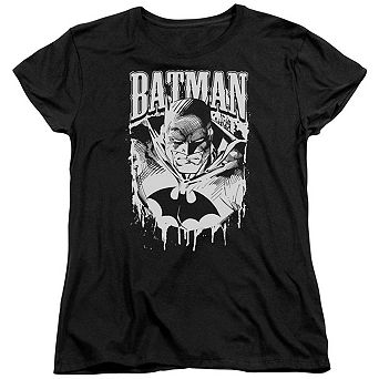 Batman Bat Metal Short Sleeve Womens T-shirt