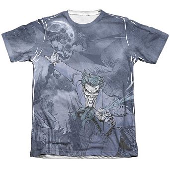 Batman Catch The Joker Adult 65/35 Poly/cotton Short Sleeve T-shirt
