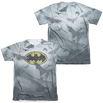 Batman Bats Logo Adult 65/35 Poly/cotton Short Sleeve T-shirt