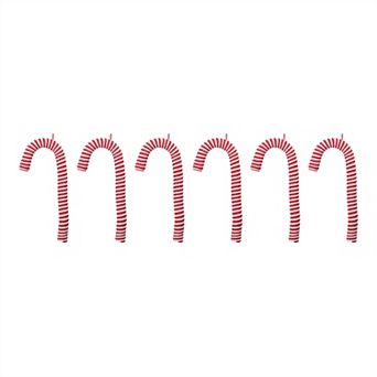 Fabric Candy Cane Ornament (set Of 6)