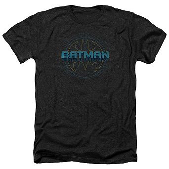 Batman Bat Tech Logo Adult Heather T-shirt