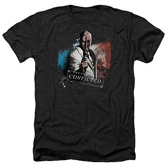 Batman Arkham City Two Face Adult Heather T-shirt