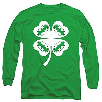 Batman Bat Clover Long Sleeve Adult T-shirt