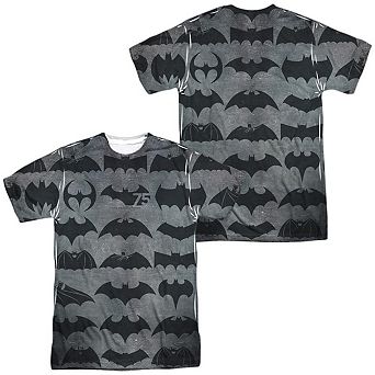 Batman 75 Symbols Short Sleeve Adult Poly Crew T-shirt