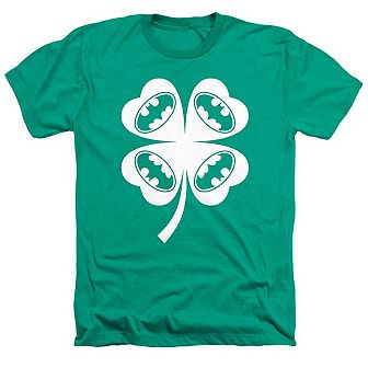 Batman Bat Clover Adult Heather T-shirt