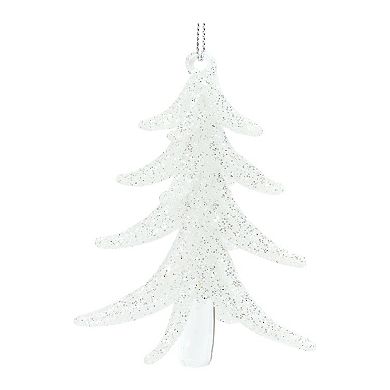 Sparkle Glass Pine Tree Ornament (set Of 6)