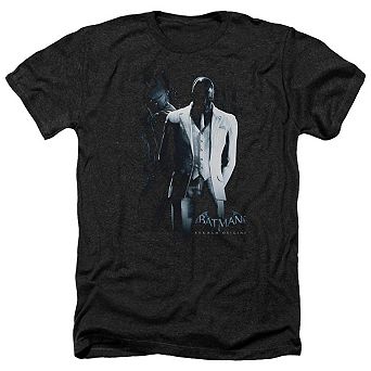 Batman Arkham Origins Black Mask Adult Heather T-shirt
