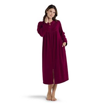 Women's Miss Elaine Essentials Micro Fleece Long Zip Robe