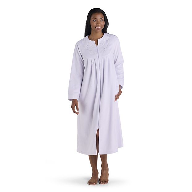 Women's Miss Elaine Essentials Micro Fleece Long Zip Robe