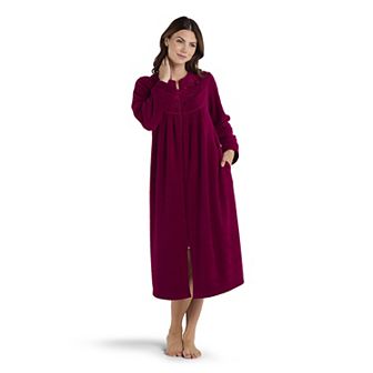 Petite Miss Elaine Essentials Micro Fleece Long Zip Robe
