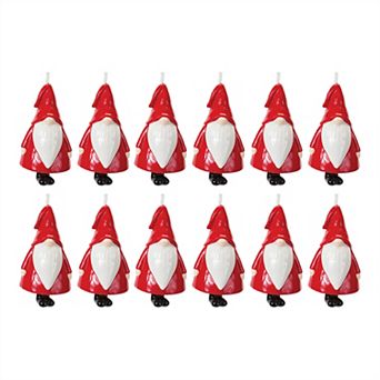 Ceramic Gnome Bell Ornament (Set Of 12)