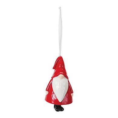 Ceramic Gnome Bell Ornament (Set Of 12)
