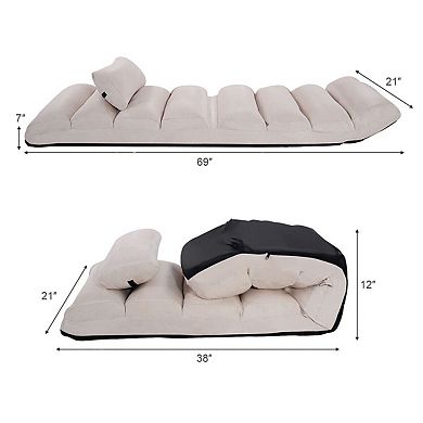 Stylish Folding Lazy Sofa Chair With Pillow