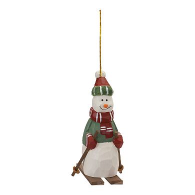 Snowman On Skis Ornament (set Of 6)