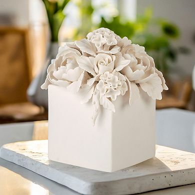 Home Essentials Appliqued Floral Box Table Décor