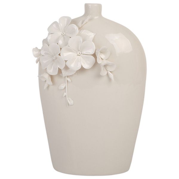 Home Essentials Appliqued Floral Vase Table Décor