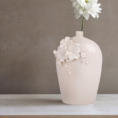 Home Essentials Appliqued Floral Vase Table Décor