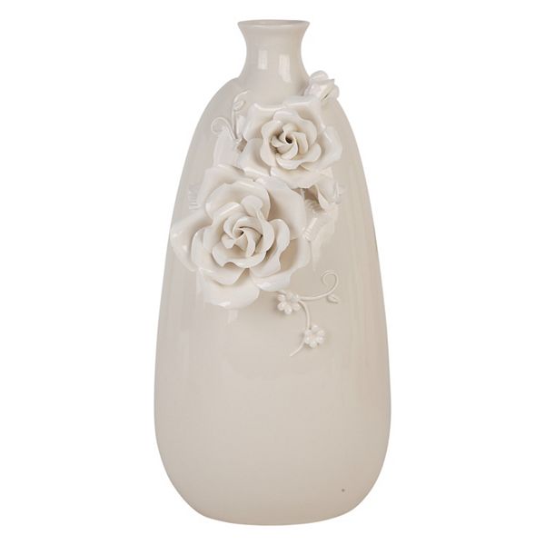 Home Essentials Appliqued Rose Vase Table Décor