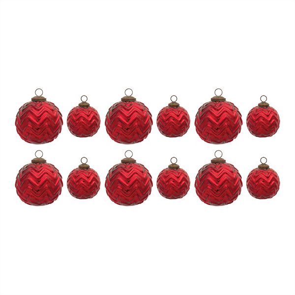Mercury Glass Ball Ornament (set Of 12)