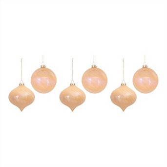Irredescent Glass Ornament (set Of 6)