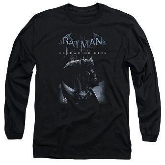 Batman Arkham Origins Perched Cat Long Sleeve Adult T-shirt