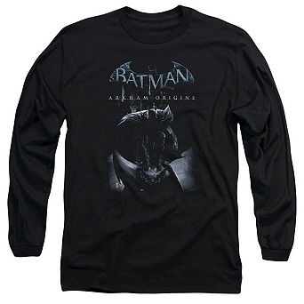Batman Arkham Origins Perched Cat Long Sleeve Adult T-shirt