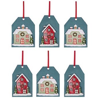 Winter House Tag Ornament (set Of 6)