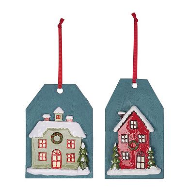 Winter House Tag Ornament (set Of 6)