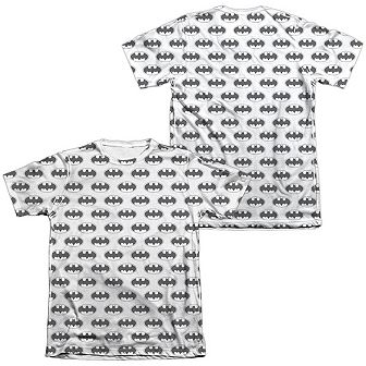 Batman Bats All Over Adult 65/35 Poly/cotton Short Sleeve T-shirt
